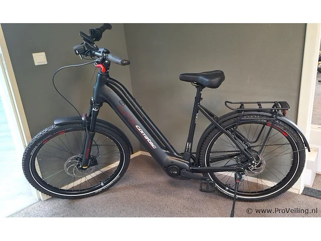 Corratec elektrische damesfiets | model e-power life cx7 belt | kleur black white red |maat 53 cm - afbeelding 6 van  12