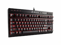 Corsair gaming k63 compact mechanisch toetsenbord, rode led achtergrondverlichting, cherry mx red, zwart - afbeelding 3 van  4