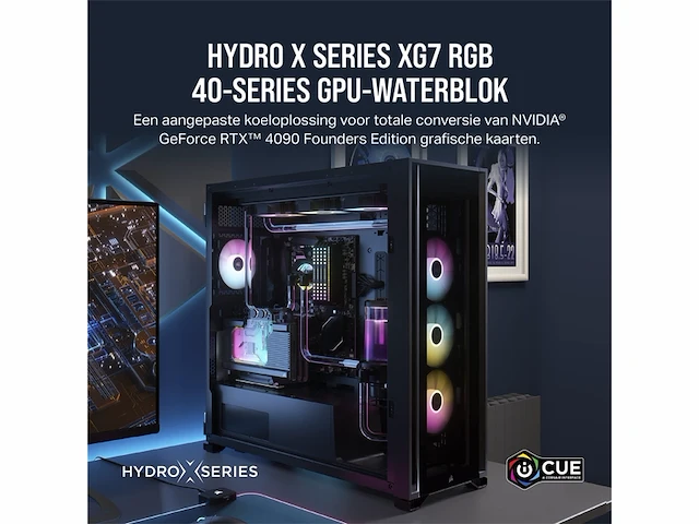 Corsair hydro x series g7 rgb 40-series gpu water block (4090 fe) zwart - afbeelding 2 van  5