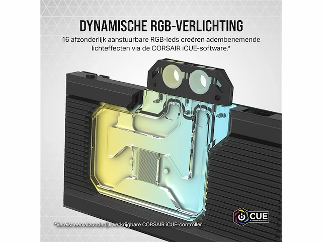 Corsair hydro x series g7 rgb 40-series gpu water block (4090 fe) zwart - afbeelding 4 van  5