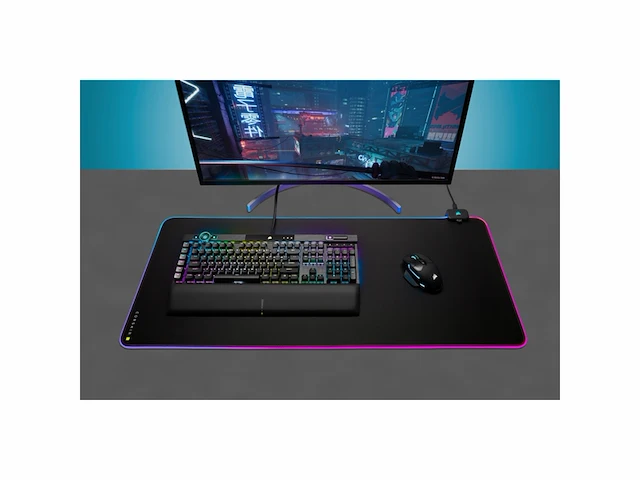 Corsair mm700 rgb textiel gaming muismat - extended xl - afbeelding 1 van  4
