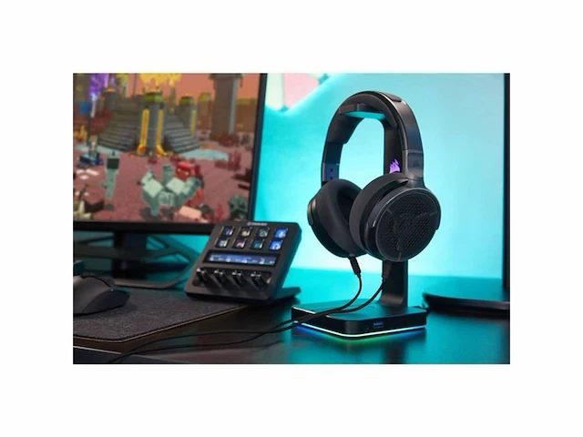 Corsair virtuoso pro bedrade open achterkant gaming headset zwart - afbeelding 4 van  4