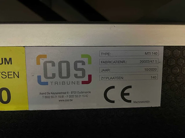 Cos - mti 140 - telescopische tribune - afbeelding 5 van  7
