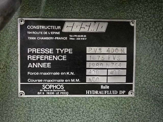 Cosmo - 1989 - pvs 400 m - c-frame pers - afbeelding 13 van  13
