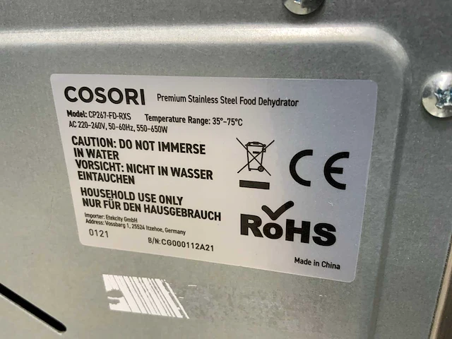 Cosori cp267-fd-rxs premium stainless steel food dehydrator - afbeelding 5 van  5