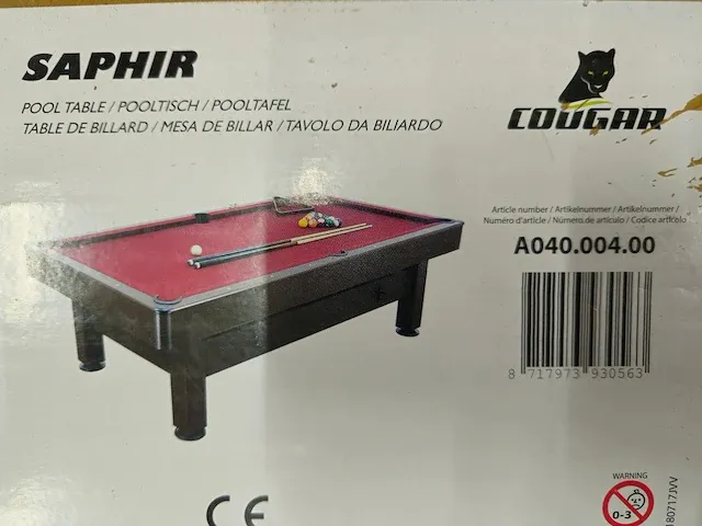 Cougar saphir - pooltafel 7ft. - afbeelding 2 van  2