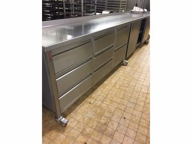 Coveka - mobiele rvs werktafel - afbeelding 7 van  8