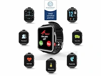 Cpr guardian iii sos persoonlijk alarm horloge met fall alert detectie en gps locatie tracking zwart - afbeelding 2 van  4