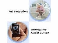 Cpr guardian iii sos persoonlijk alarm horloge met fall alert detectie en gps locatie tracking zwart - afbeelding 4 van  4