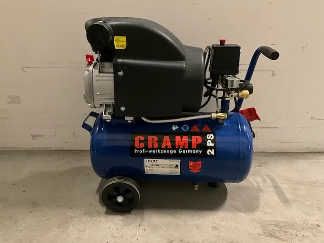 Cramp mobiele luchtcompressor 220 volt 2 hp 25 liter 206l/pm - afbeelding 4 van  11