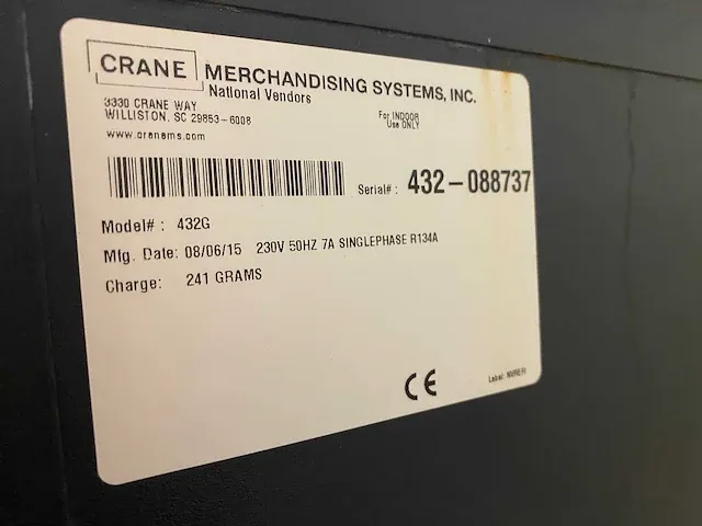 Crane - 432g - trommelautomaat - vending machine - afbeelding 6 van  14