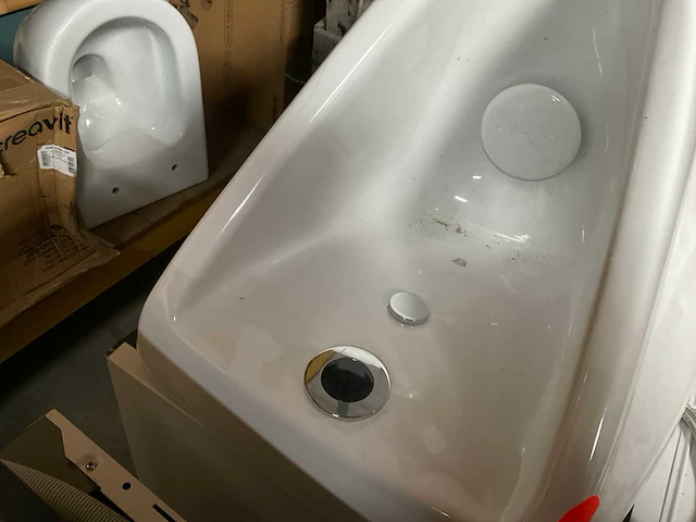 Creavit urinoir met sensor spoeling geïntegreerd - afbeelding 3 van  3