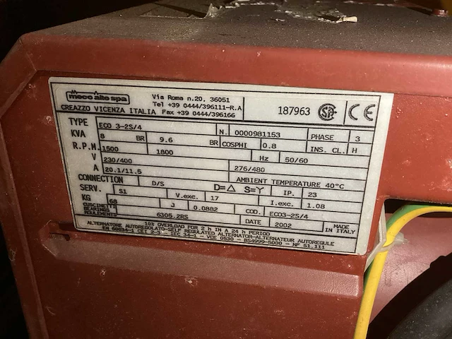 Creazzo vicenza eco 3-2s/4 stroomgenerator - afbeelding 8 van  8