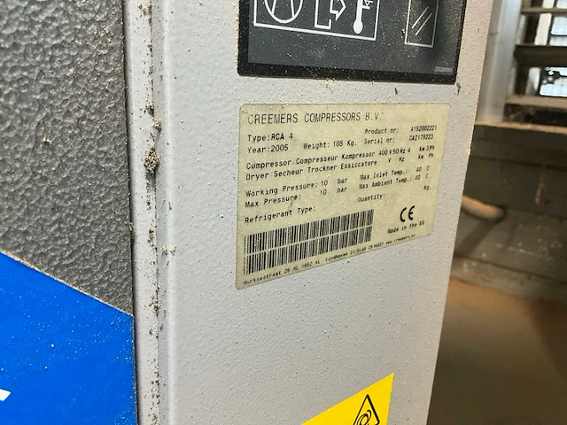 Creemers rca4 hogedrukcompressor - afbeelding 2 van  5