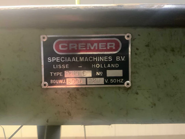 Cremer 2610e bunkeraanvoerband - afbeelding 5 van  13