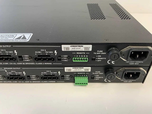 Crestron (amp-3210t) 3x210w commercial power amplifiers (2x) - afbeelding 6 van  6