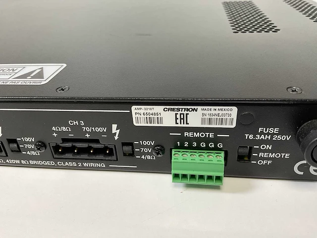 Crestron (amp-3210t), channel amplifier - high performance audio solution - afbeelding 6 van  7