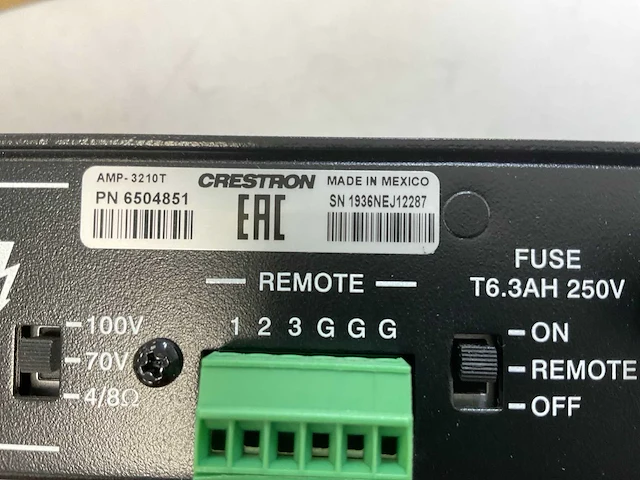 Crestron (amp-3210t), channel amplifier - high performance audio solution - afbeelding 6 van  7
