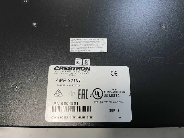 Crestron (amp-3210t), channel amplifier - high performance audio solution - afbeelding 7 van  7