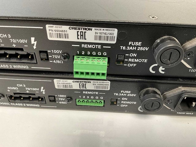 Crestron (amp-3210t), channel amplifiers - high performance audio solution (2x) - afbeelding 7 van  10