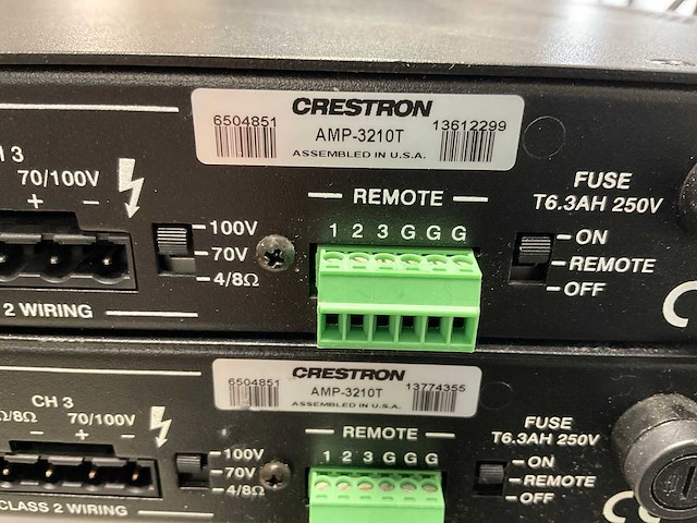 Crestron (amp-3210t), channel amplifiers - high performance audio solution (2x) - afbeelding 7 van  10