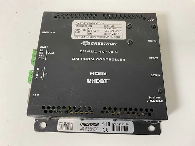 Crestron (dm-rmc-100-c), dm room controller interface (7x) - afbeelding 12 van  12