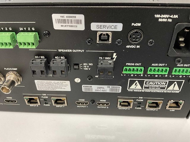 Crestron dmps-300-c-aec), professional presentation media system 300 w/acoustic echo cancellation - afbeelding 6 van  6