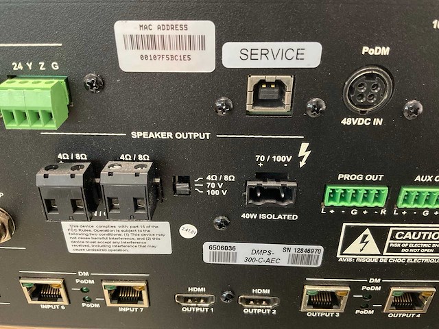 Crestron dmps-300-c-aec), professional presentation media system 300 w/acoustic echo cancellation - afbeelding 6 van  6