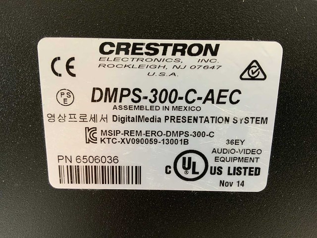 Crestron (dmps3-300-c-aec) 3-series digitalmedia presentation systems 300 w/audio conferencing interface (2x) - afbeelding 6 van  6