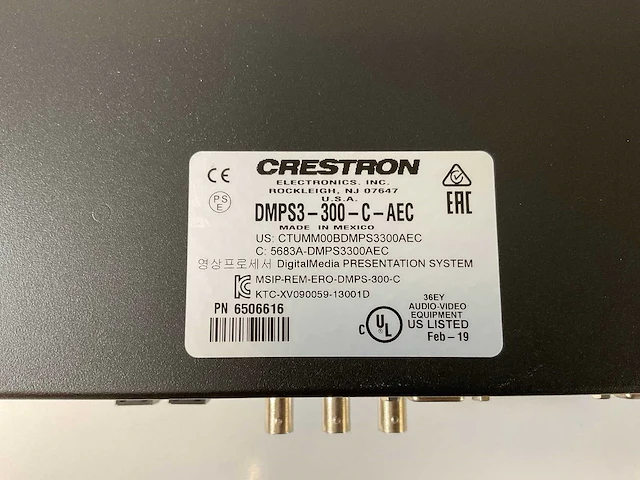 Crestron (dmps3-300-c-aec), 3-series professional presentation media system 300 w/acoustic audio conferencing interface - afbeelding 7 van  7