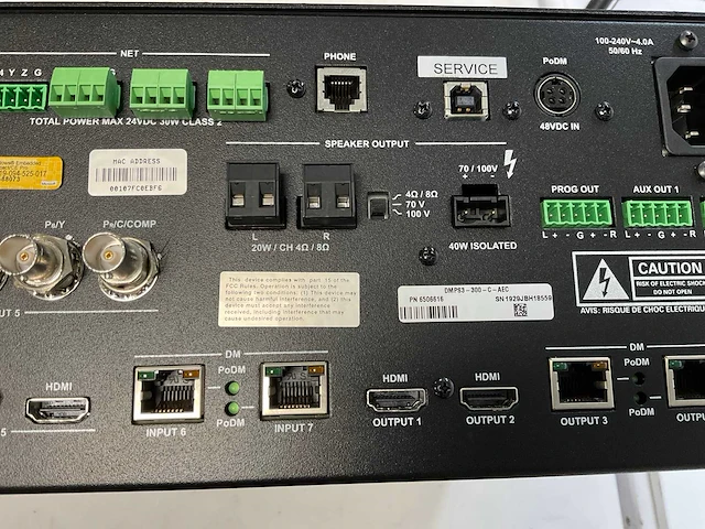 Crestron (dmps3-300-c-aec), 3-series professional presentation media system 300 w/acoustic audio conferencing interface - afbeelding 6 van  7