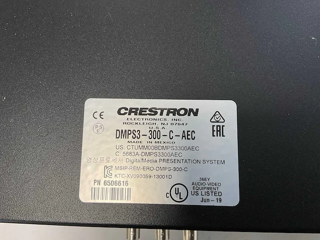 Crestron (dmps3-300-c-aec), 3-series professional presentation media system 300 w/acoustic audio conferencing interface - afbeelding 7 van  7