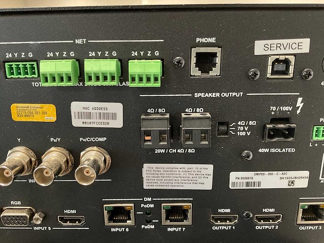 Crestron (dmps3-300-c-aec), 3-series professional presentation media system 300 w/acoustic audio conferencing interface - afbeelding 6 van  6