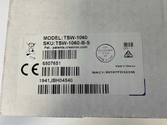 Crestron (tsw-1060-b-s), capacitive touch screen display designed for seamless control of various technologies (new) (7x) - afbeelding 8 van  10