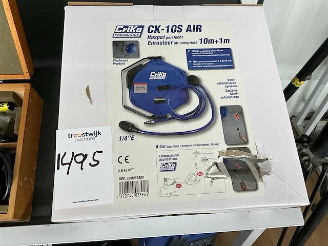 Criko ck-10s 10m+1m luchtslanghaspel - afbeelding 1 van  2