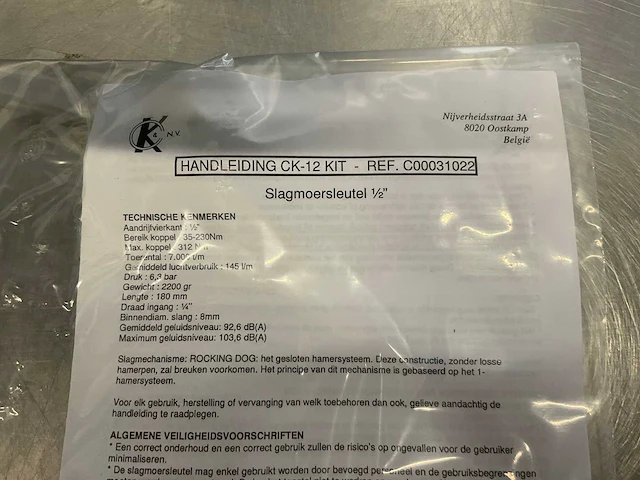 Criko ck12-kit pneumatische slagmoersleutel 1/2” + 10 doppen - afbeelding 8 van  10
