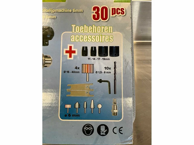 Criko ck301-kit pneumatische kit - ratelsleutel 1/2” + boormachine 10mm + stiftslijpmachine 6mm - 30 delig - afbeelding 3 van  11