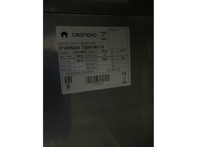 Crionovo ts09/1m-710 koelwerkbank - afbeelding 5 van  5