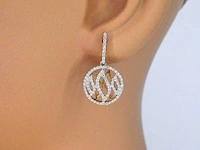Crivelli - design bi-colour gouden oorbellen vol gezet met natuurlijke diamanten - afbeelding 4 van  11