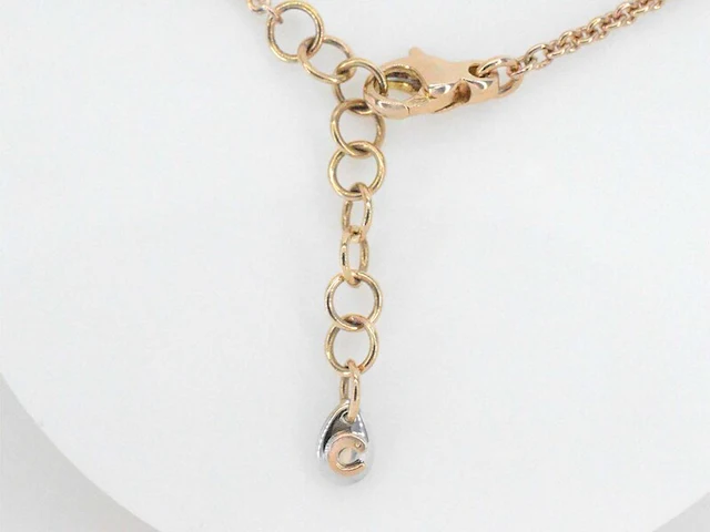 Crivelli - rosegouden hart collier met hoge kwaliteit briljant geslepen diamanten - afbeelding 6 van  8