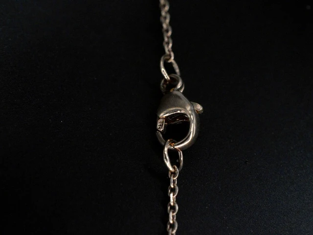 Crivelli - rosegouden hart collier met hoge kwaliteit briljant geslepen diamanten - afbeelding 5 van  8