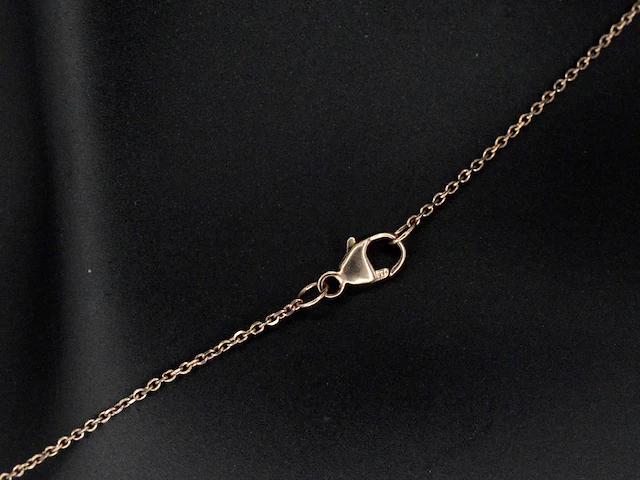 Crivelli - rosegouden hart collier met hoge kwaliteit briljant geslepen diamanten - afbeelding 6 van  8