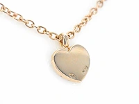 Crivelli - rosegouden hart collier met hoge kwaliteit briljant geslepen diamanten - afbeelding 3 van  6