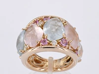 Crivelli - rosegouden ring met barok edelstenen - afbeelding 1 van  10