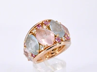 Crivelli - rosegouden ring met barok edelstenen - afbeelding 6 van  10