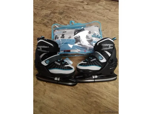 Crivit ice-hockey schaats verstelbaar blauw/wit/zwart maat 28t/m32 - afbeelding 1 van  3
