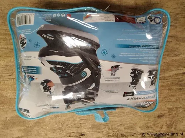 Crivit ice-hockey schaats verstelbaar blauw/wit/zwart maat 28t/m32 - afbeelding 2 van  3