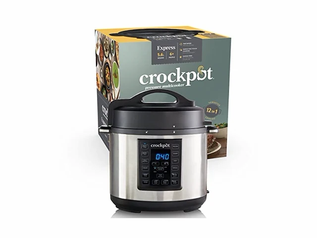 Crockpot express pot pressure slow & multi cooker 5,6l rvs / zwart - afbeelding 2 van  2