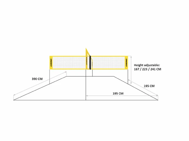 Crossnet four square volleybal speelset (56x) - afbeelding 2 van  5