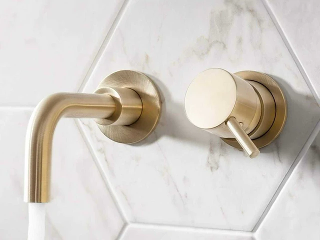 Crosswater mpro inbouw wastafelkraan geborsteld messing goud - afbeelding 1 van  3